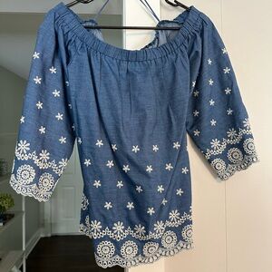 Off the Shoulder Blouse Blue - English Factory - Size M